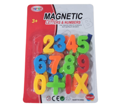 Magnetic letters and numbers