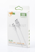 Kabel Callme USB BL90 micro biały