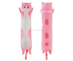 Soft toy mascot cat 50cm pink