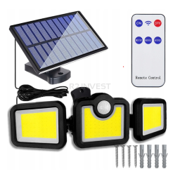 Solar sensor wall light 3in1 LS6 + pilot and cable solar panel