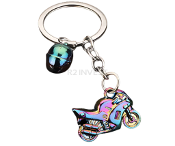 Keychain motorbike multicolor