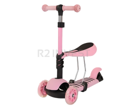 Baby Foot Scooter 3 wheels with seat pink