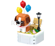 Brown dog building blocks set