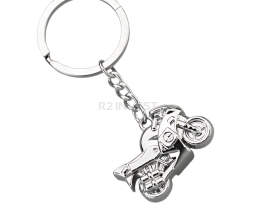 Keychain motorbike silver