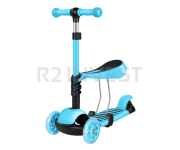 Baby Foot Scooter 3 wheels with seat blue