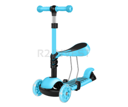 Baby Foot Scooter 3 wheels with seat blue