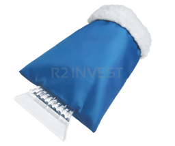 Ice scraper glove blue