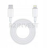 Kabel lightning- typ C biały 1m 20W
