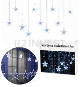 Kurtyna gwiazdki zimne 120 LED 4,7m