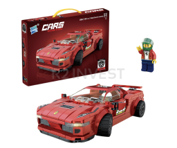 Red car building blocks set