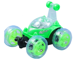 Remote-controlled stunt car green