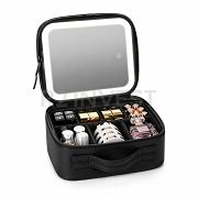 Kosmetyczka z lusterkiem czarna 25.5x22.5x10.5cm
